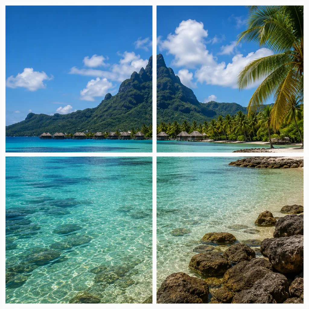 Travel photo split into four 2 by 2 tiles