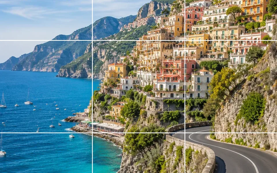 3 by 3 image splitter grid preview